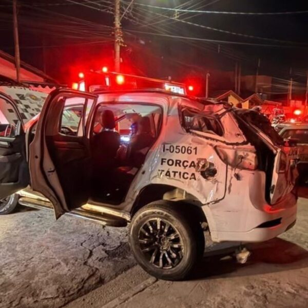 viatura acidentada em taubaté