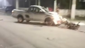 Motociclista fica ferido após colisão com carro no bairro Santa Rita em Guará