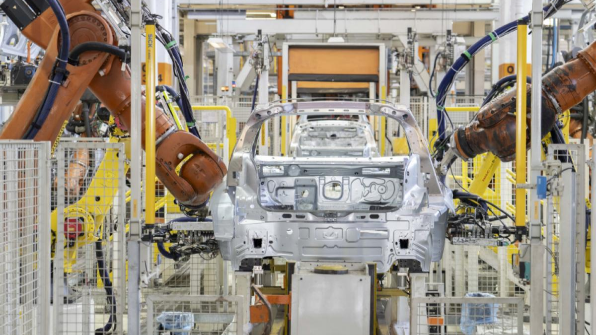 Linha de montagem da Volkswagen do Tera em Taubaté