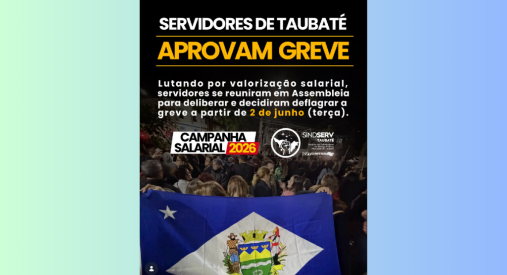 Servidores públicos de Taubaté aprovam greve