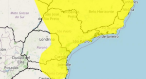 Inmet emite alerta amarelo e prevê queda de até 5ºC na temperatura na RMVale durante o feriado