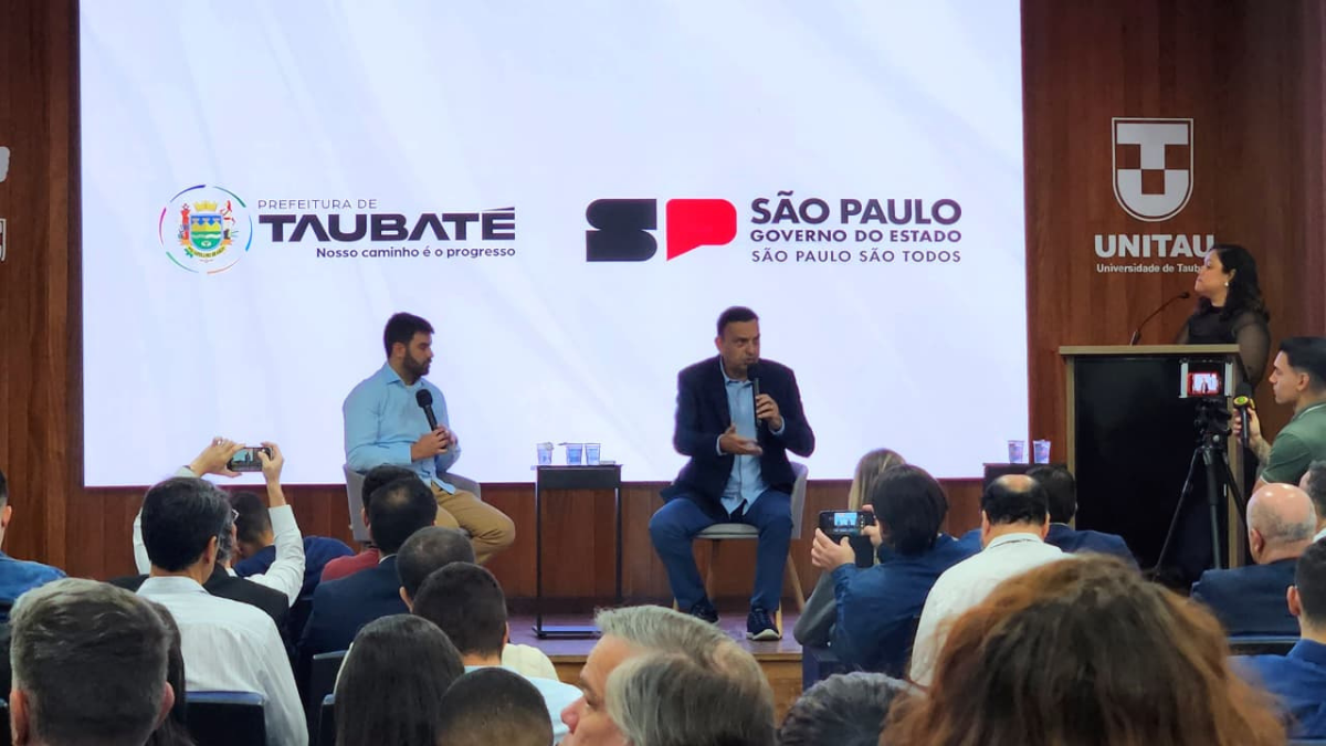 Prefeito de Taubaté Sérgio Victor e Vice-governador de SP Felício Ramuth