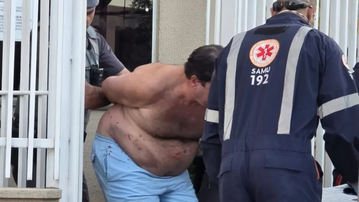 Homem em surto psicótico agride idosa e funcionários em condomínio no Jardim Aquarius homem em surto psicótico agride moradores em sjc