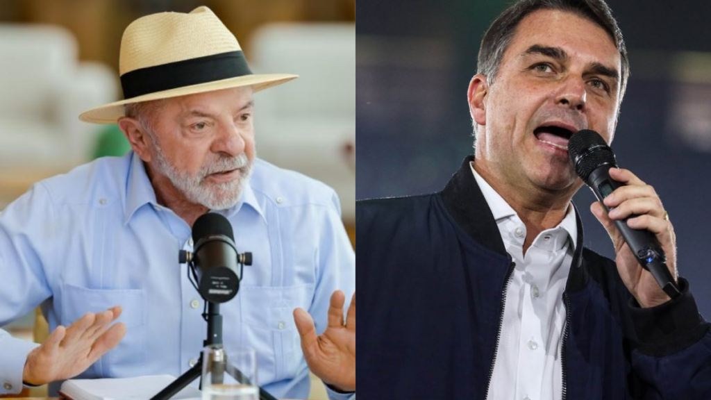 lula e flavio bolsonaro