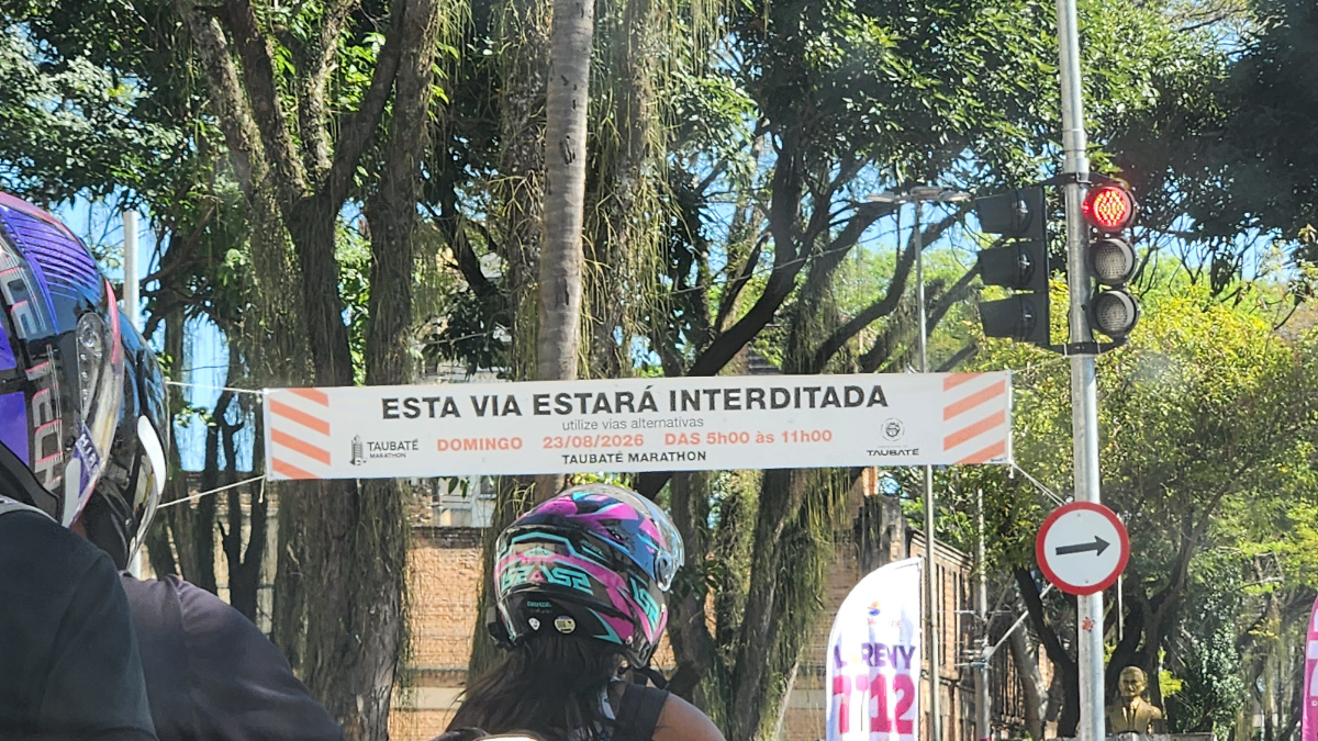 vias interditadas no domingo 23-08 taubaté