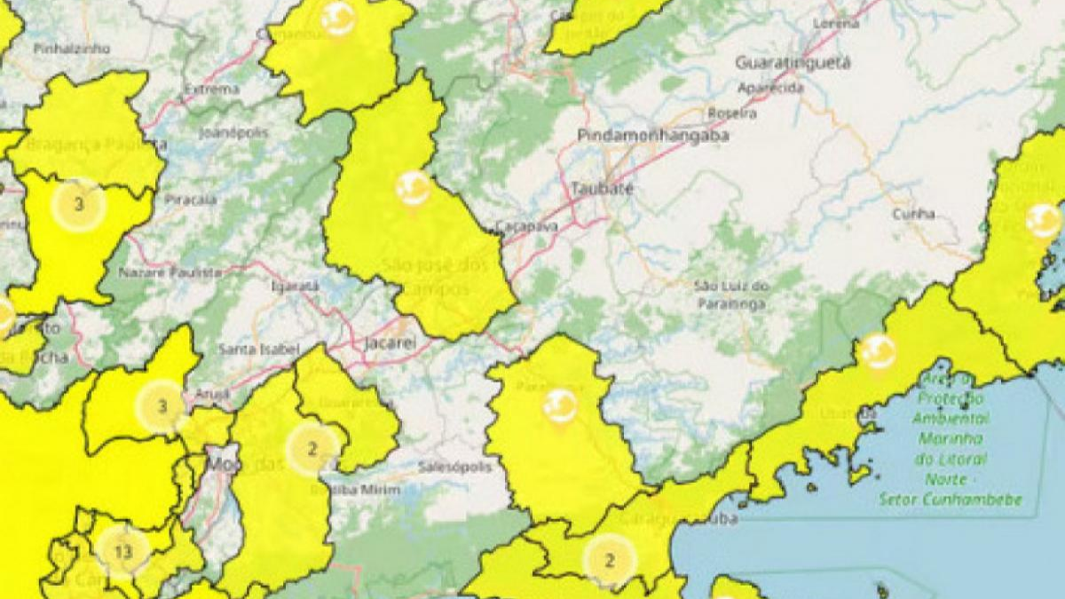cidades no vale, serra e litoral com risco de deslizamento