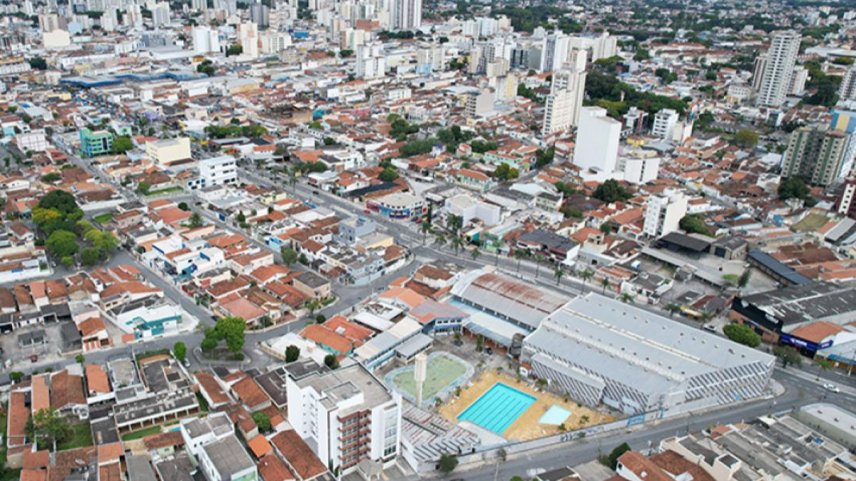taubaté imagem aerea, região central associação taubaté