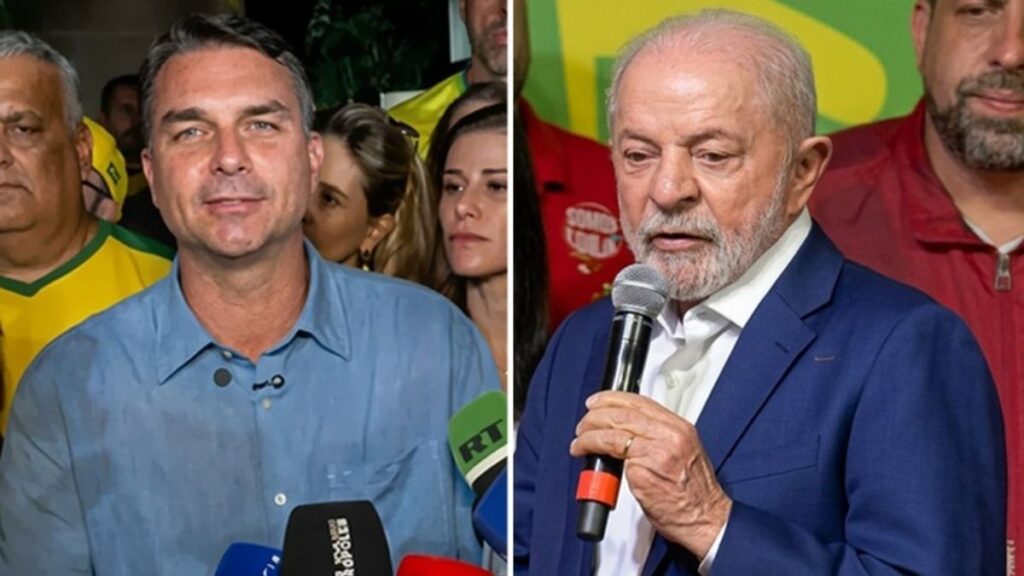 flavio bolsonaro e lula reprodução