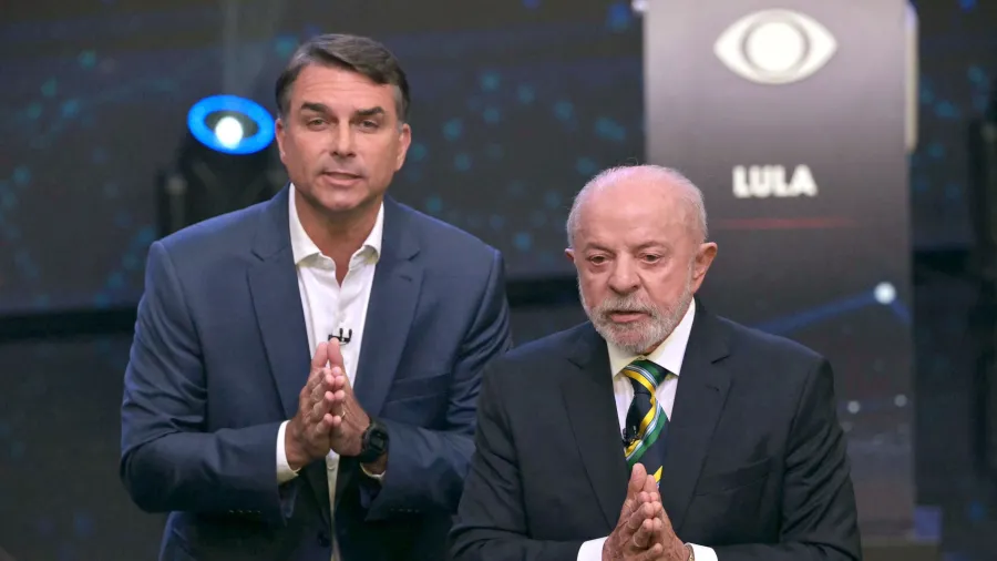 Debate entre Flávio Bolsonaro e Lula na tv Band
