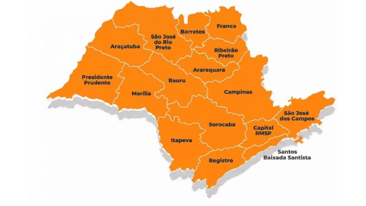 mapa de alerta laranja para temporais no estado e na rmvale